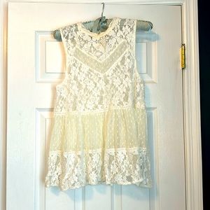Free People Babydoll Lace Top